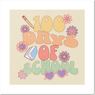 100 days of school girls shirt Posters and Art